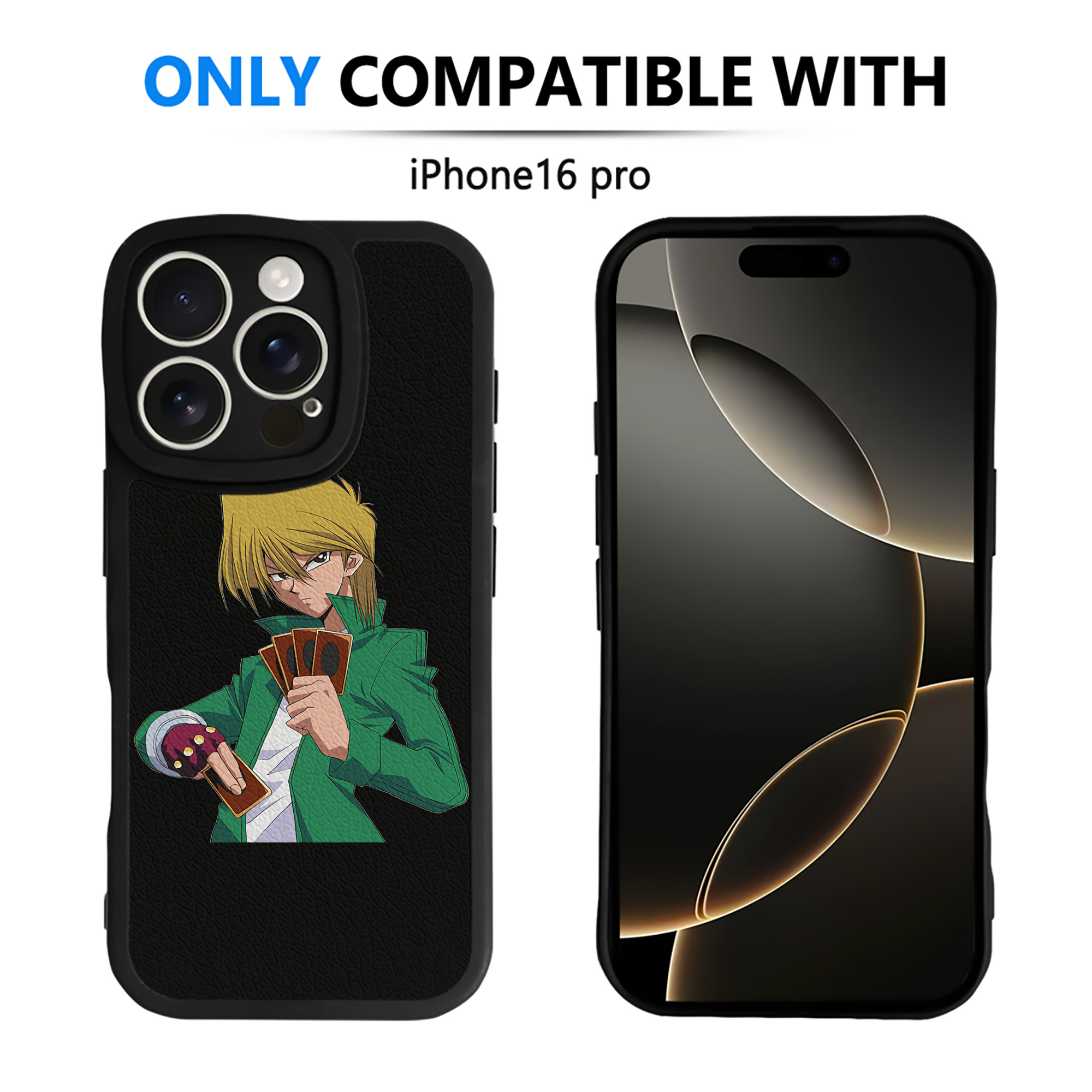 （画像用） 遊☆戯☆王 Yu-Gi-Oh! 【iPhone 16シリーズ対応】シリコンスマホケース（レザー調） 材質：シリコン